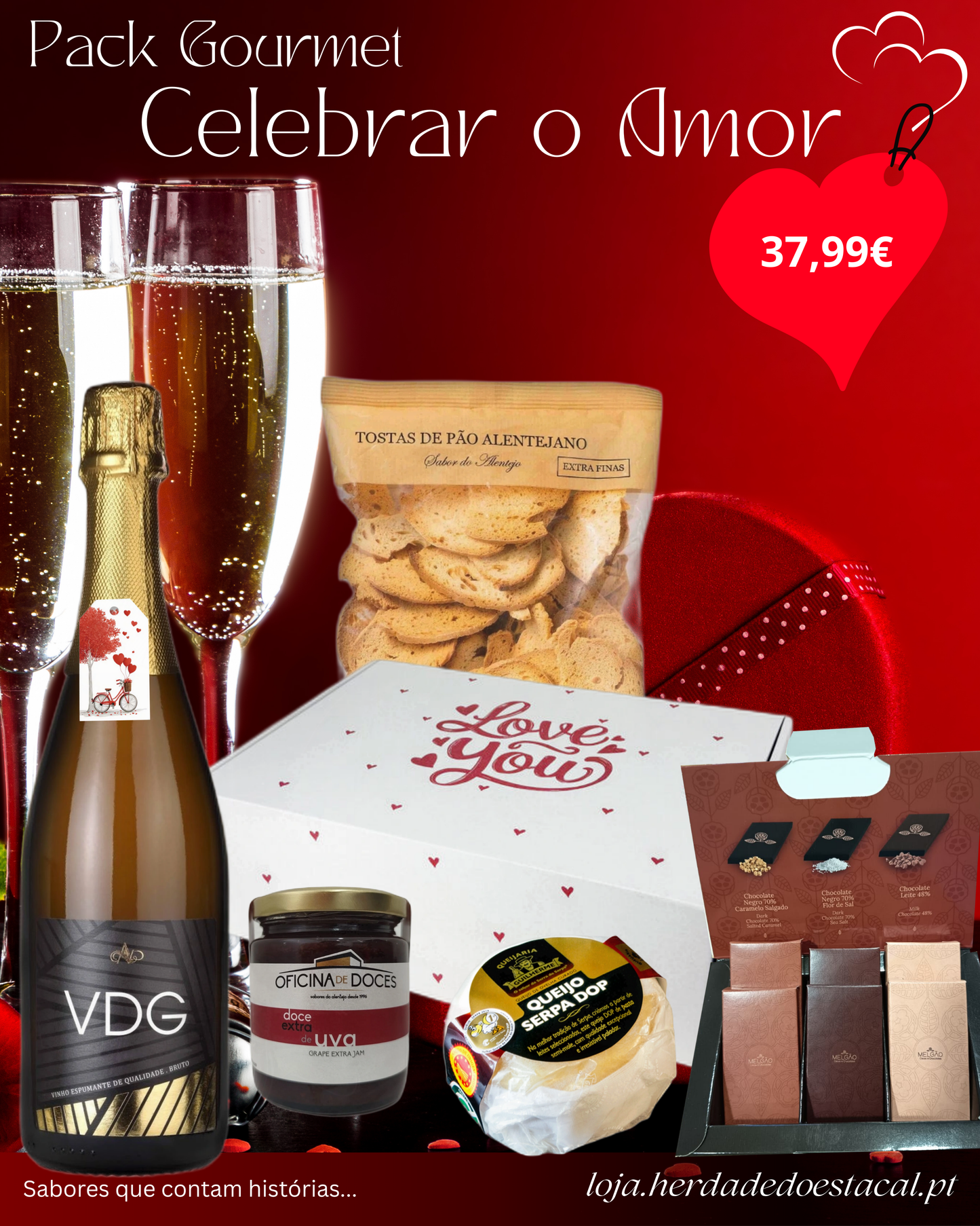 Pack Gourmet - Celebrar o Amor