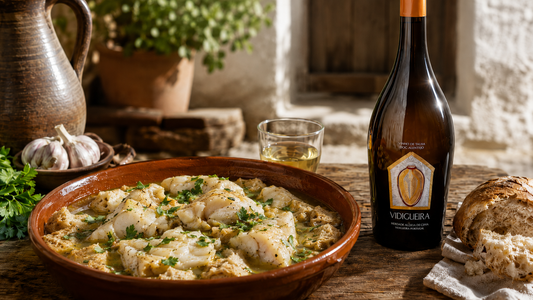 Sopa de Cação à Alentejana servida em terrina de barro com coentros frescos e azeite virgem extra Galega — receita tradicional do Baixo Alentejo