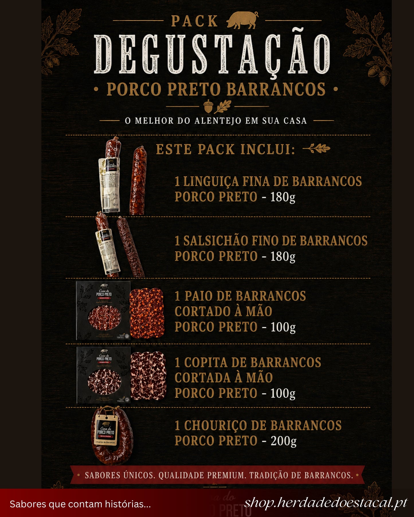 Pack Degustação - Porco Preto Barrancos