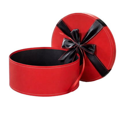 Caixa Cartão Presente - Vermelha Redonda - 31,5x12cm