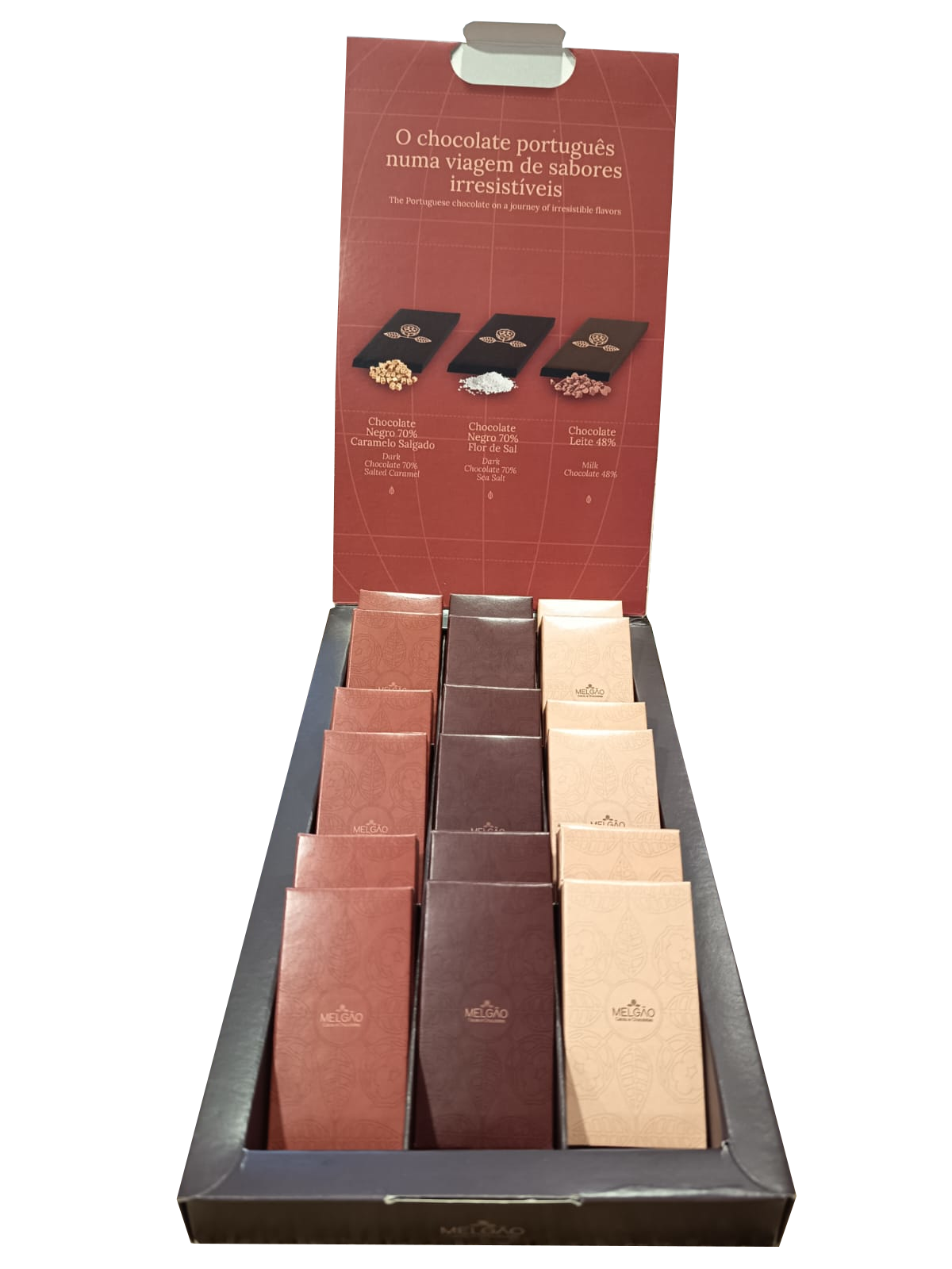 Caixa de Tabletes de Chocolate - 18 x 10g