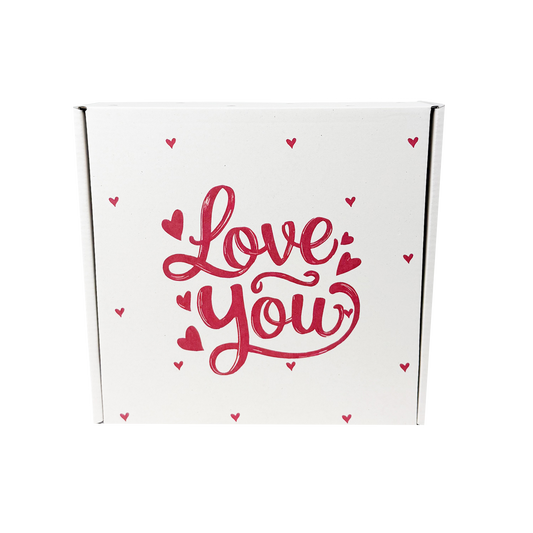 Caixa Cartão Branca - Love You - 20x20x7cm