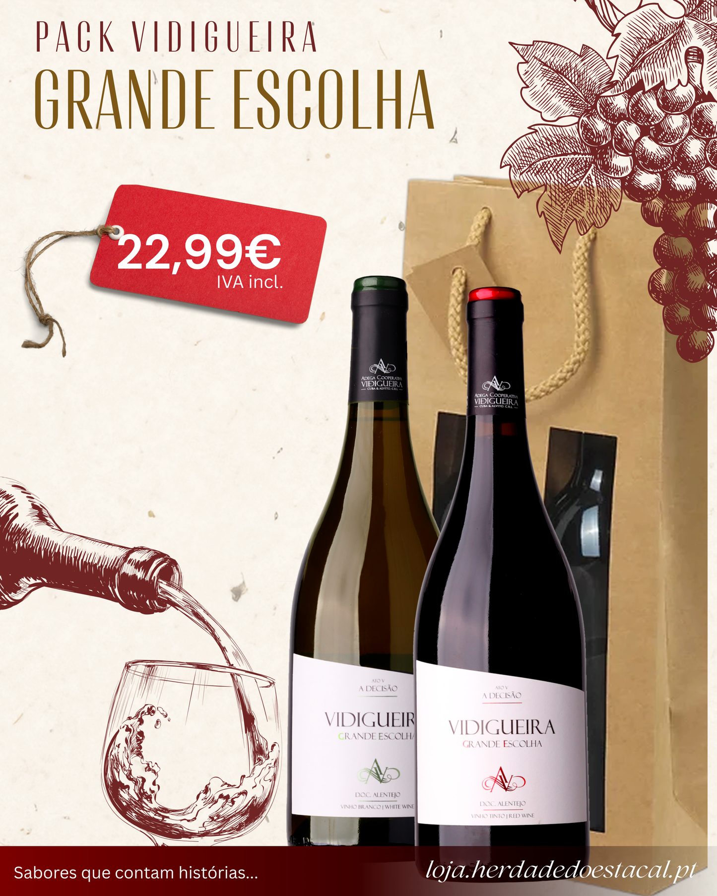 Pack Vinho Vidigueira Grande Escolha