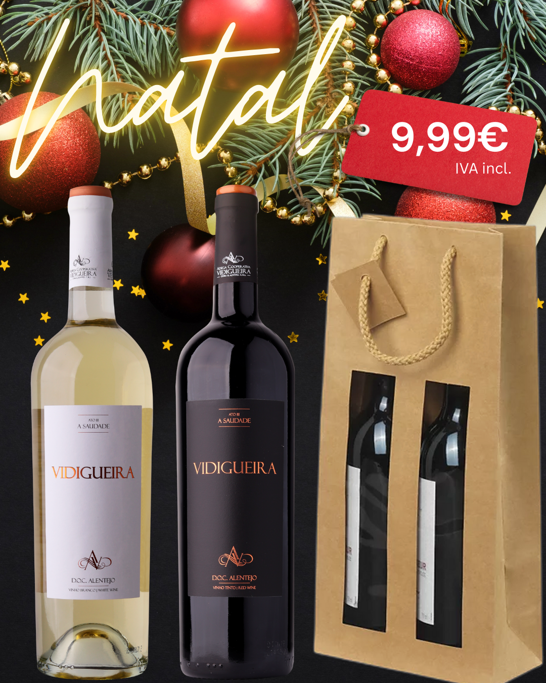 Pack Oferta Natal - Vidigueira Saudade DOC