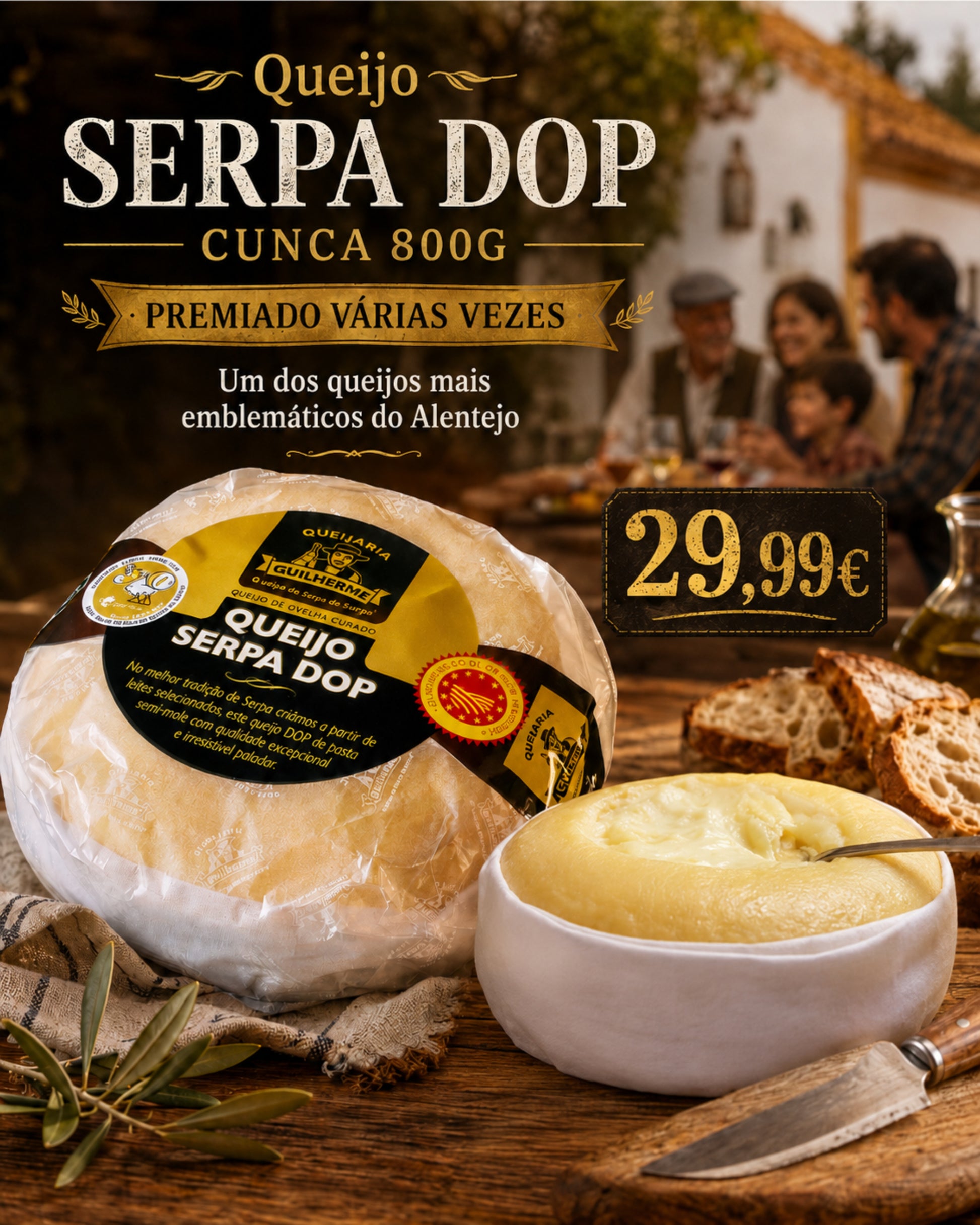 Queijo Serpa DOP Cunca de 800 g