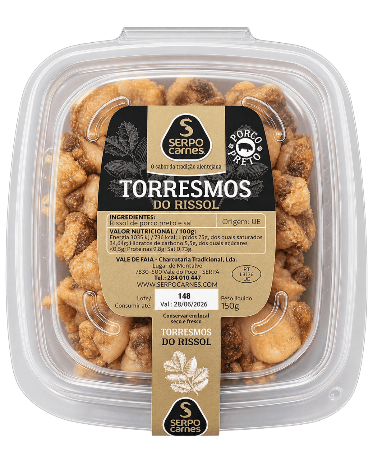 Rissol de porc noir, couenne de porc croustillante - 150 g - SC007