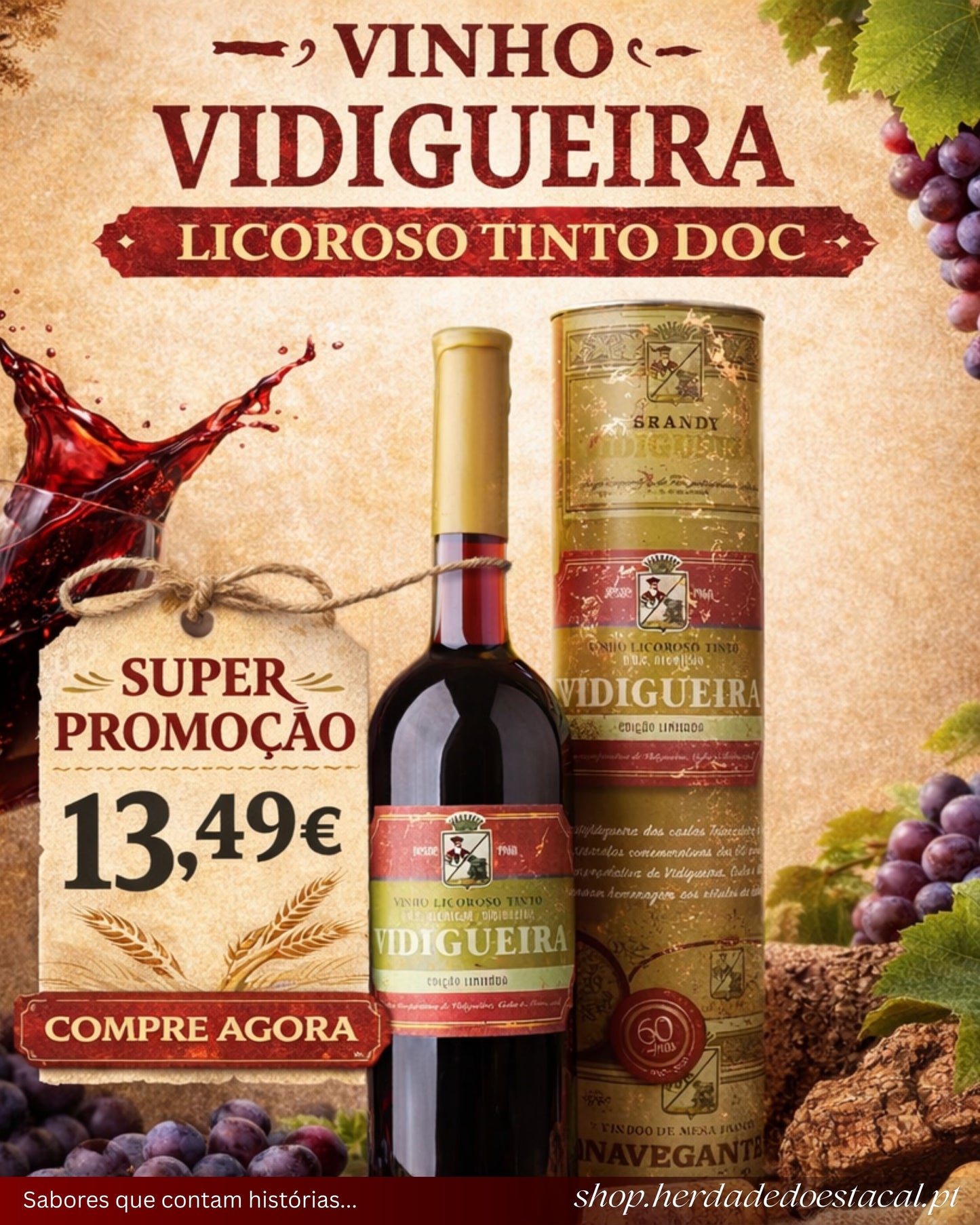 Promoção - Vinho Vidigueira Licoroso Tinto DOC