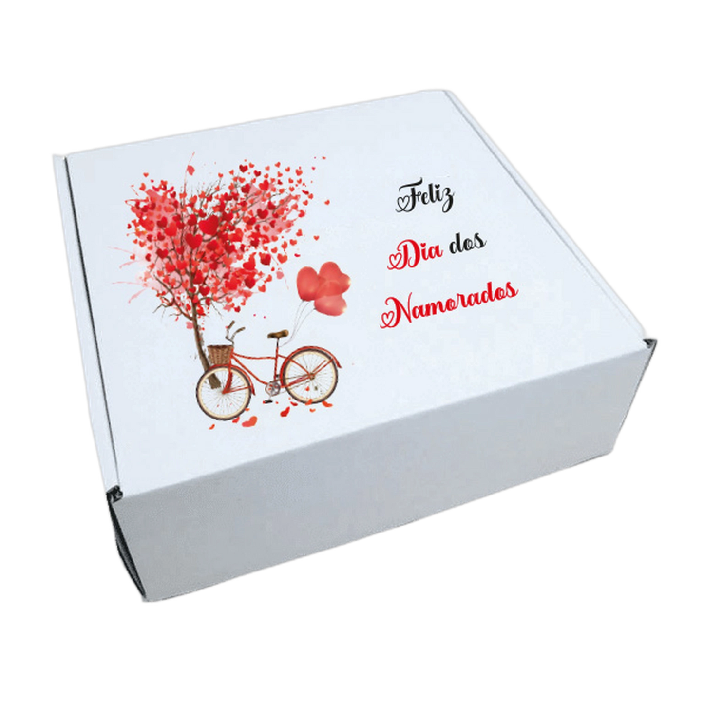 Caixa de Cartão Branca - Bicicleta - 20x20x7cm