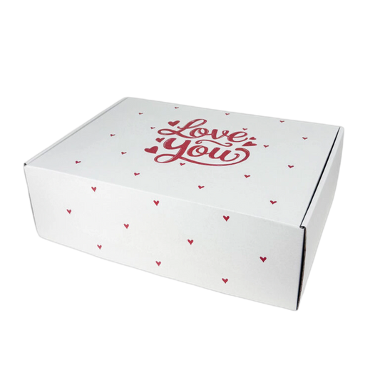 Caixa Cartão Branca - Love You - 37x27x12cm