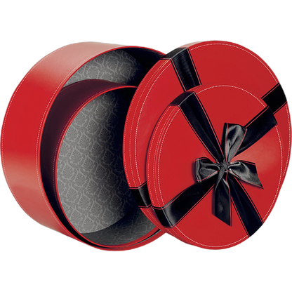 Caixa Cartão Presente - Vermelha Redonda - 31,5x12cm
