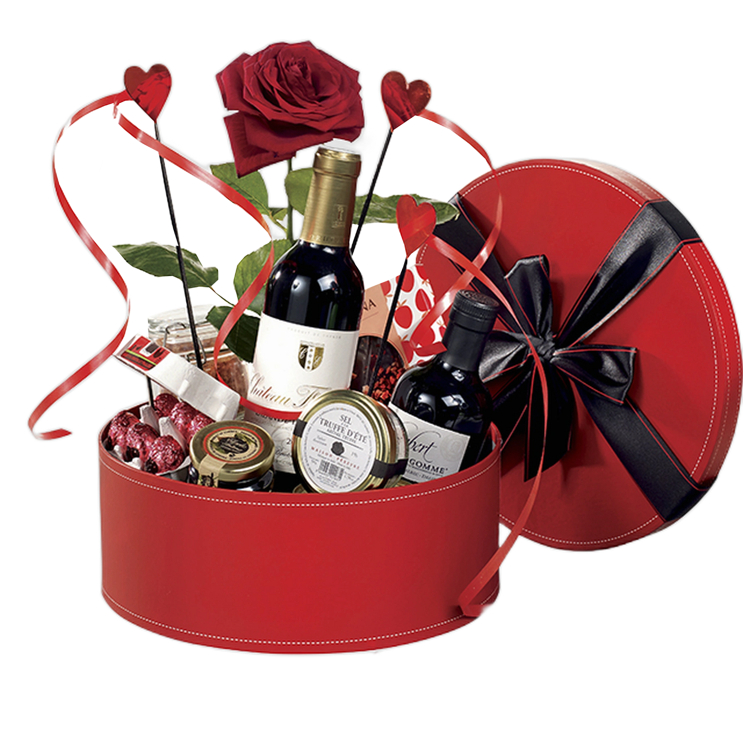 Caixa Cartão Presente - Vermelha Redonda - 31,5x12cm