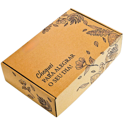 Caixa de Cartão - Padrão Natureza Cheguei - 37x27x20cm