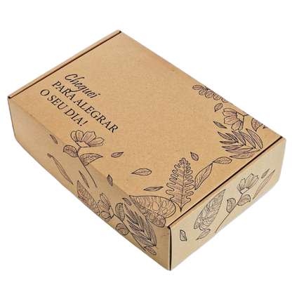 Caixa de Cartão - Padrão Natureza Cheguei - 37x27x20cm