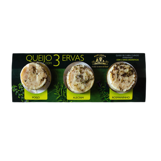 Queijo de Cabra Curado com 3 Ervas Aromáticas - Pack 3 - 150gr