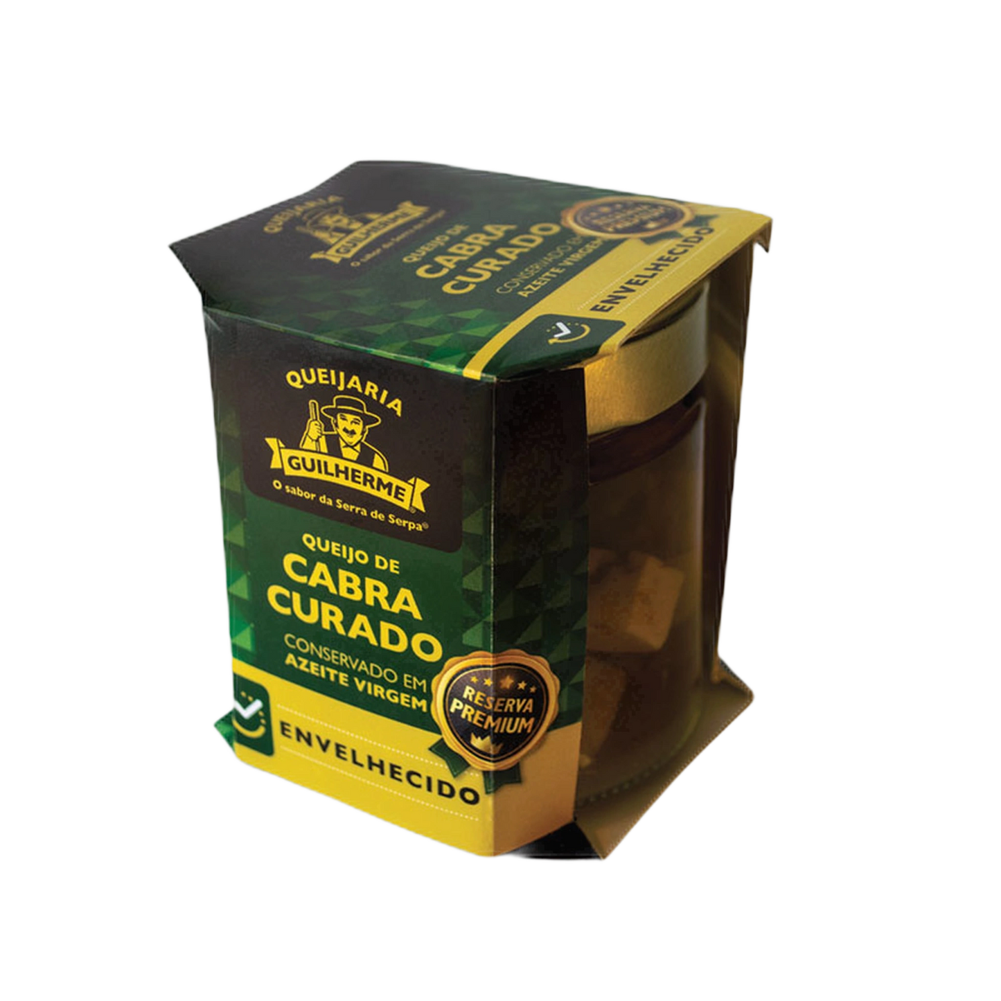 Queijo de Cabra Curado - Reserva Premium - Conservado em Azeite - Frasco 180gr